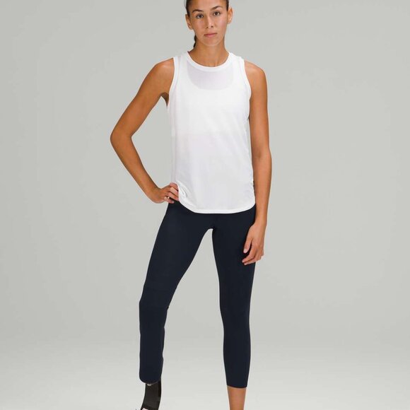 Lululemon NWT sleeveless white high neck running and training tank top sz 12 - Picture 1 of 6